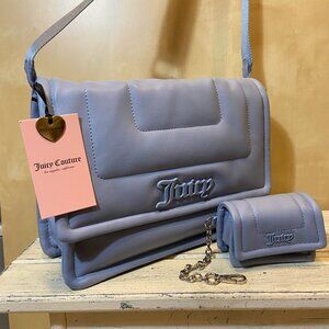 Juicy Couture “Juicy Academy” Shoulder Bag – Dusty Blue